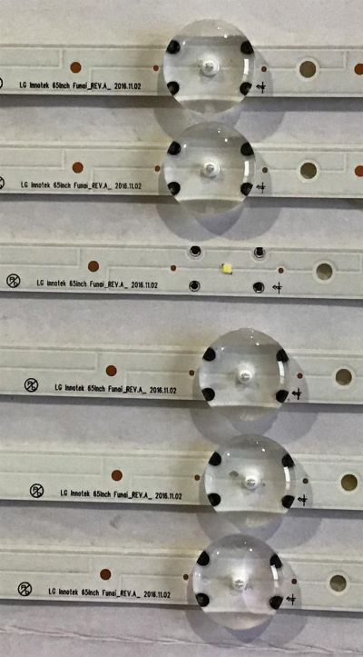 KIT DE LED´S PARA TV MAGNAVOX / PHILIPS (6 PIEZAS) / UDULED0GS071 / LG INNOTEK 65INCH FUNAI REV.A / 65W11S1P / PANEL UBD85XG / MODELOS65MV378Y/F7 / 65PFL5602/F7 - Imagen 3