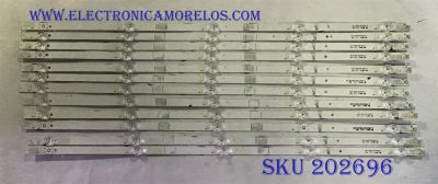 KIT DE LED´S PARA TV SHARP (12 PIEZAS) / JL.D65051330-365AS-M_V02 / 1201279 / 180920 / PANEL HD650S1U71-L1\S0\GM\CKD\ROH / MODELO LC-6507300U / LC-65Q7370U