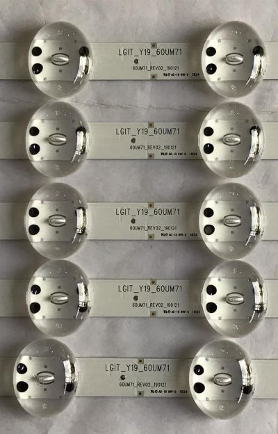KIT DE LED´S PARA TV LG (5 PIEZAS) / EAV64732901 / LGIT_Y19_60UM71 / 60UM71_REV02_190121 / PANEL NC600DQE-VSHP1 / MODELO 60UM6900PUA - Imagen 2