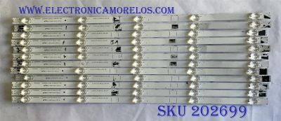 KIT DE LED´S PARA TV HISENSE (12 PIEZAS) / 303SH650035 / SH65D05-ZC23AG-02 / L2_U51_L2_F5_CDM_S5_1_R10_S4K / PANEL HD650S1U51-L2\S0\GM\ROH / MODELOS 65R6E / 65R6070E
