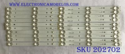 KIT DE LED´S PARA TV GPX (10 PIEZAS) / 035-550-3030-7 / JL.D55051330-140AS / 17AF530 / N170323 / T409 / PANEL LSC550FN18-W / MODELO TU5587B