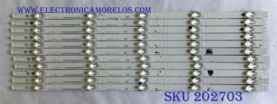 KIT DE LED'S PARA TV HISENSE (11 PIEZAS) / 1182314 / HISENSE_60_HD600N3U22_11X5_3030C_D6T-2D1_W15_55S1P / PANEL HD600N3U22-L2B / HD600N3U22-L2\S6\GM\ROH / MODELOS 60DU6070 /  60RGE