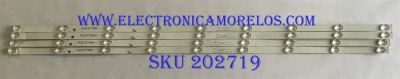 KIT DE LED'S PARA TV WESTINGHOUSE / ELEMENT / (4 PIEZAS) / 303TH500063 / TFMT50D09-ZC23AG-05 / PANEL T500-TTV-DLED / T500-TAF-DLED / CV500U1-T01 REV:01 / MODELOS WE50UT4108 / WD49FB1018 / WD50FB1200 / E4STA5017 E8C6M