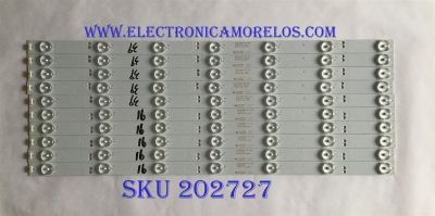 KIT DE LED'S PARA TV POLAROID / PROSCAN / (10 PIEZAS) / DLED500M1-L07-A02 / 210-108-1015H / 210-108-1014H / PANEL V500HJ1-PE8 REV.C3 / MODELOS 50GSR3000FA / PLDED5068A-S 