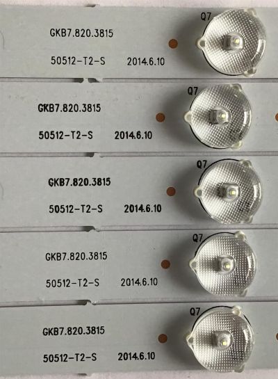 KIT DE LED'S PARA TV WESTINGHOUSE (5 PIEZAS) / GKB7.820.3815 / 50512-T2-S / PANEL T500HVN07.3 / MODELOS DWM50F3G1 TW-77521-A050D / DWM50F3G1 TW-77661-A050J / 1.0 M / - Imagen 2