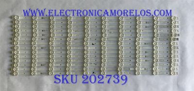 KIT DE LED'S PARA TV RCA (14 PIEZAS) / AE0110352 / JL.D650A1235-031DS-M / N180718 / PANEL HV650QUB-N9D / MODELO RNSMU6536