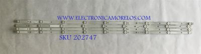 KIT DE LED'S PARA TV HAIER (4 PIEZAS) / ZX50-A-Z-8619C / 8149010050010 / 17B-D4-R1 / ZX50ZC332M09A0V0-T700 / PANEL CN500XB0313 / MODELO 50H2500A / 99 CM / 