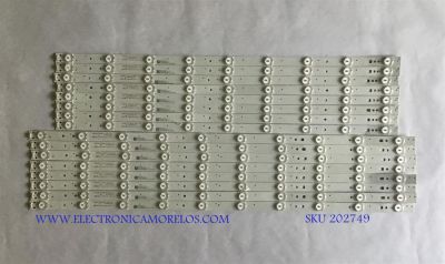 KIT DE LED'S PARA TV (16 PIEZAS) / 30365009220 / LED65D10-ZC21AG-01 / 65000M06 / PANEL LSC650FN04 / MODELO 65"