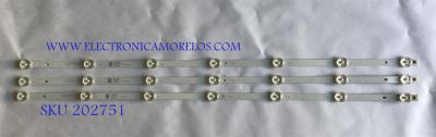 KIT DE LED'S PARA TV ELEMENT / WESTINGHOUSE / (3 PIEZAS) / JL.D32071235-111DS-M / 21005792 / PANEL MD3243YTBH / MODELOS WD32HB1120-C / ELST3216H D7B0M