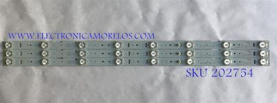 KIT DE LED'S PARA TV UPSTAR (3 PIEZAS) / 303XH320031 / ZH32D08-ZC14F-01 / 31-315-316-33 / MODELO 