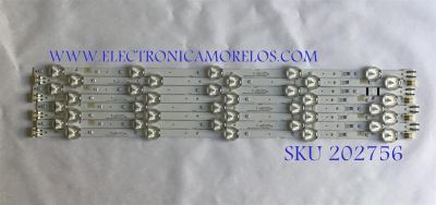 KIT DE LEDS PARA TV SAMSUNG (8 PIEZAS) / BN96-46572A / BN96-46573A / 46572A / 46573A /LM41-00626A / PANEL CY-JN049BGLV4M / MODELO HG49NJ477MFXZA / MAS MODELOS EN DESCRIPCION