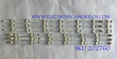 KIT DE LED'S PARA TV EMERSON (6 PIEZAS) / UDULED0GS050 / UDULED0GS051 / PANEL U3DU1XH / MODELO LF501EM6F DS1