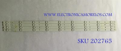 KIT DE LED'S PARA TV INSIGNIA (4 PIEZAS) / LB-F3528-GJ40409-G / 443-J2T45V5AA / PANEL TPT400LA-J6PE1 / MODELO NS-40D510NA15