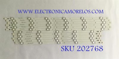 KIT DE LED'S PARA TV VIZIO (12 PIEZAS) NUMERO DE PARTE JL.D650B1330-202B / JL.D650B1330-202BR-M_V04 / JL.D650B1330-202BL-M_V03 / PANEL'S V650DJ4-D03 / V650DJ4-C03 / MODELOS V655-G9 / V655-H19 LINIZCRW / LINIZCNW  / V655-H9