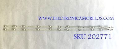 KIT DE LED'S PARA TV TCL (2 PIEZAS) NUMERO DE PARTE GIC43LB32_3030F2.1D / GIC43LB32_3030F2.1D_V0.9_20180704 / 4C-LB4311-ZM / GIC43LB32_3030F2.1D_V1.0_20190325 / PANEL'S LVU430NDEL / V430DJ1-Q01 / MODELOS 43S423LDAA / 43S421 / 43S425 / 43A423