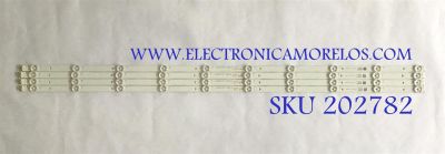 KIT DE LED'S PARA TV POLAROID (4 PIEZAS) / 203-011-0028H / JL.D395A1235-170BS-M / PANEL V400HJ6-PE1 REV.C3 / MODELO 40GSR3000FC