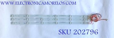 KIT DE LED'S PARA TV INSIGNIA (3 PIEZAS) / B-HWBB28D557 / 570202001231 / Y2-B6-N4 / PANEL SM275TCA08 / MODELO NS-28D220NA16