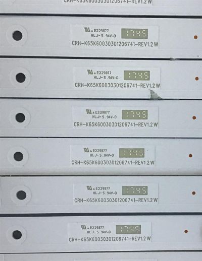 KIT DE LED'S PARA TV HAIER ( 12 PIEZAS) / 8149010665014 / CRH-K65K60030301206741 / MODELO 65UG2500 - Imagen 3