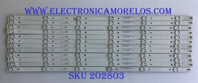 KIT DE LED'S PARA TV HAIER ( 12 PIEZAS) / 8149010665014 / CRH-K65K60030301206741 / MODELO 65UG2500