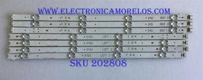 "KIT DE LED'S PARA TV LG / 6916L 2980A / 6916L 2981A / 6916L 2982A / 6916L 2983A / PANEL LC490DUE (FJ)(A1) / MODELO 49LJ510M / NOTA IMPORTANTE : KIT CUENTA ORIGINALMENTE 8 PIEZAS ((INCOMPLETO 7 PIEZAS))	"