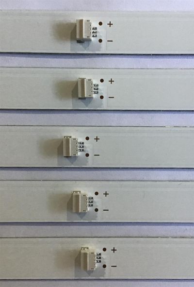 KIT DE LED'S PARA TV RCA (5 PIEZAS) / DS-LS55LB-5X9-MCPCB-V2 / T190H04I2 / 2055K06-001 / PANEL LSD550BA01 / MODELO RTU5540-D - Imagen 2