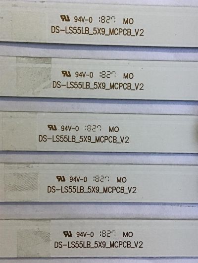 KIT DE LED'S PARA TV RCA (5 PIEZAS) / DS-LS55LB-5X9-MCPCB-V2 / T190H04I2 / 2055K06-001 / PANEL LSD550BA01 / MODELO RTU5540-D - Imagen 3