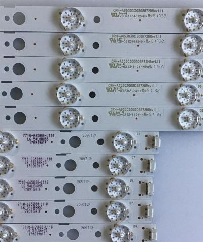 KIT DE LED'S PARA TV LG (10 PIEZAS) / CRH-A6530300508R72H / A6530300507L72H / 209712 / 170919A1F / PANEL'S LC650EGY-(SK)(A5) / RLD650WY / MODELO 65UJ6200-UA BUSYLJR  - Imagen 2