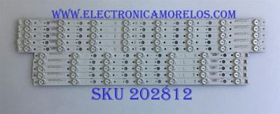 KIT DE LED'S PARA TV LG (10 PIEZAS) / CRH-A6530300508R72H / A6530300507L72H / 209712 / 170919A1F / PANEL'S LC650EGY-(SK)(A5) / RLD650WY / MODELO 65UJ6200-UA BUSYLJR 