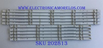 KIT DE LED'S PARA TV VIZIO / I-5000WS80091 / I-500WS80091-R-V3 / I-500WS80091-L-V3 / PANEL T500QVN03-7 / MODELOS E50-F2 LWZ2WYMU / E50-F2