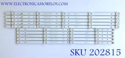 KIT DE LED'S PARA TV RCA (10 PIEZAS) / DLED55SMD 5X9 0002.A-2 / 55A06 / 50201001 / PANEL'S LC546PU2L  / LK550RA1A08 / MODELO RNSMU5536-B