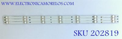 KIT DE LED'S PARA TV VIZIO (3 PIEZAS) / PC65276C / AAIKB000002TX / PANEL V400HJ9-D03 / MODELOS D40F-G9 / D40F-G9 LINIXTAV