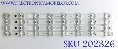 KIT DE LED'S PARA TV LG (4 PIEZAS) / EAV64592001 / SSC Y19 TRIDENT 55UM73 y 75 REV01 180703 / LGD 550Y5 / PANEL HC550DQG-SLXL3-9141 / MODELOS 55UM7300AUE / 55UM7300PUA BUSYDOR / 55UM7300PUA AUSYDJR