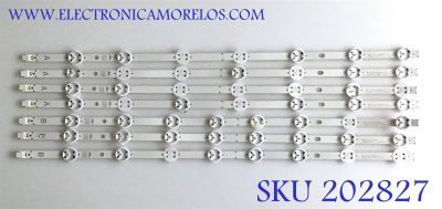 KIT DE LED'S PARA TV CHRISTIE (7 PIEZAS) / SVV550AK7_UHD_7LED_B / 30091570 / 30091571 / PANEL VDS550QNDL-2D-U11-VEL / MODELO UHD551-L