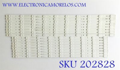 KIT DE LED'S PARA TV JVC (16 PIEZAS) / 30365009219 / LED65D9-ZC21AG-01 / 65000M06 / PANEL LSC650FN04 / MODELO LT-65MA877