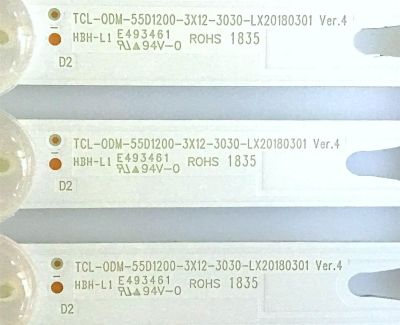 KIT DE LEDS PARA TV HITACHI (3 PIEZAS) / 4C-LB550T-YHT / TCL-ODM-55D1200-3X12-3030-LX20180301 / PANEL LVF550CSDX  / MODELO 55E31 - Imagen 2