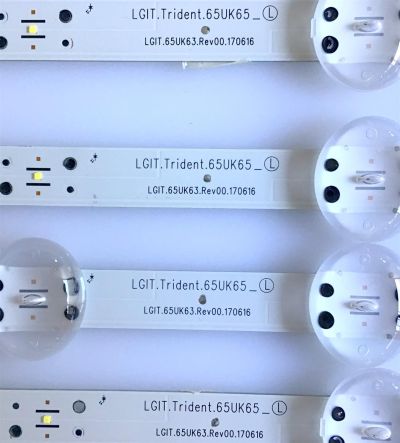 KIT DE LED'S PARA TV LG (4 PIEZAS) / EAV63993003 / 65UK63 / LGIT.TRIDENT.65UK65 / 3PCM00797A / PANEL NC650DQG-AAGX1 / MODELO 65UK6090PUA BUSVLOR / 73 CM / - Imagen 3