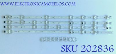 KIT DE LED'S PARA TV LG (4 PIEZAS) / EAV63993003 / 65UK63 / LGIT.TRIDENT.65UK65 / 3PCM00797A / PANEL NC650DQG-AAGX1 / MODELO 65UK6090PUA BUSVLOR / 73 CM /