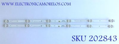 KIT DE LED'S PARA TV POLAROID (2 PIEZAS) / NUMERO DE PARTE MS-L3000 / 21006993 / PANEL HV320WHB-N55 / MODELO PTV3215ILED