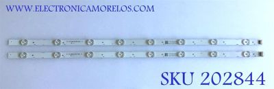 KIT DE LED'S PARA TV LG (2 PIEZAS) / RF-AZ320026SR30-0801 / 7700-632000-D640 / PANEL SDL320H0(HD0-B01) / MODELO 32LM630BPLA