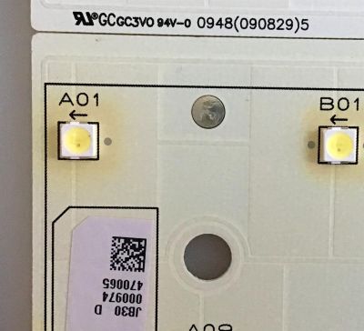 KIT DE LED'S PARA TV LG (10 PIEZAS) ((COMPLETO)) / 6916L-0079A / 470065 / 0948(090829) / PANEL LC470WUL / MODELO SV472XVT / 52 CM X 11 CM /  - Imagen 3