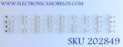KIT DE LED'S PARA TV LG (4 PIEZAS) / EAV64013803 / LGIT.TRIDENT.65UK65 / 65UK63 LED ARRAY_REV0.0_180628_3PCM00797A / PANEL NC650DQG-ABGX5 / MODELO 65UK6090PUA BUSGLOR