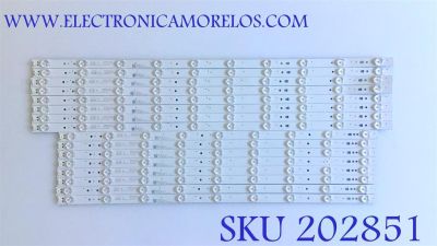 KIT DE LED'S PARA TV JVC (16 PIEZAS) / 30365009205 / 30365009206 / LED65D9-03(A) / 65000M05 / MODELO LT65MA877
