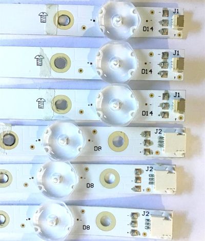 KIT DE LED'S PARA TV VIZIO (14 PIEZAS) / LBM650M0601 / LBM650M0701 / LBM650M0701&amp;0101-HR-1(0)(L) / LBM650M0601-HS-1(0)(R) / PANEL TPT650J1-QUBN90.K / MODELO E65-F1 LTMUWVLU - Imagen 2