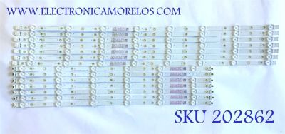 KIT DE LED'S PARA TV VIZIO (14 PIEZAS) / LBM650M0601 / LBM650M0701 / LBM650M0701&amp;0101-HR-1(0)(L) / LBM650M0601-HS-1(0)(R) / PANEL TPT650J1-QUBN90.K / MODELO E65-F1 LTMUWVLU