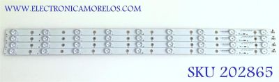KIT DE LED'S PARA TV VIZIO (4 PIEZAS) / GJ-DLEDII / P5-390-D409-V6 / CEM3-09 / U-PJLBC67F4 / PANEL TPT390J1-HVN04 Rev S000Q / MODELOS E390-B1E LTFWPSDQ / E390-B1E LTTWPSDQ