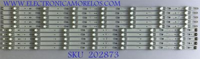 KIT DE LED'S PARA TV SAMSUNG (10 PIEZAS) / NUMERO DE PARTE BN96-50047A / BN96-50046A / L1_NU6.9 / G0_CFM_L / G0_CFM_R / LM41-00824A / LM41-00825A / LM41-00827A / LM41-00828A / R1.0_T6S_100 / PANEL'S CY-GN070HGJV1H / MODELOS UN70NU6070 / UN70NU6900