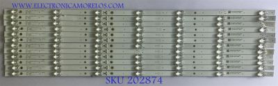 KIT DE LEDS  PARA TV TCL ( 12 PZ ) / GI75LB08 / 4C-LB7507-ZM03J / GI75LB08_3030F2.1D_V1_20181016 / PANEL LVU750NDBL / MODELO 75R615