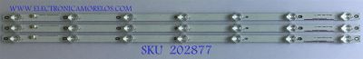 KIT DE LED´S PARA TV VIZIO ( 3 PIEZAS )  / INNOLUX_40_D03_3X7_3030C_D6T-2D1_C4D9 / E485186 / PANEL V400DJ2-D03 REV.C1 / MODELO V405-G9 LINIYAKV / V405-G9 LINIYANV / V405-G9 LINIYALV
