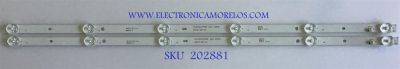 KIT DE LEDS ORIGINAL PARA TV ONN / ELEMENT / 2 PIEZAS / NUMERO DE PARTE DLED32XMDG / 850226422 / DLED32XMDG 2X6 0005 / PANEL HV320WHB-N56 / CV320H1-F01 / C320X18-E8C-H / MODELOS ONA32HB19E03 / ELEFW328