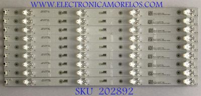 KIT DE LED'S PARA TV LG (9 PIEZAS) / DS-4C-LB490T-YM4 / W2211-824-S-3-0002-S / 2D03266 REV.C / PANEL LC490EGY (SK)(M3)